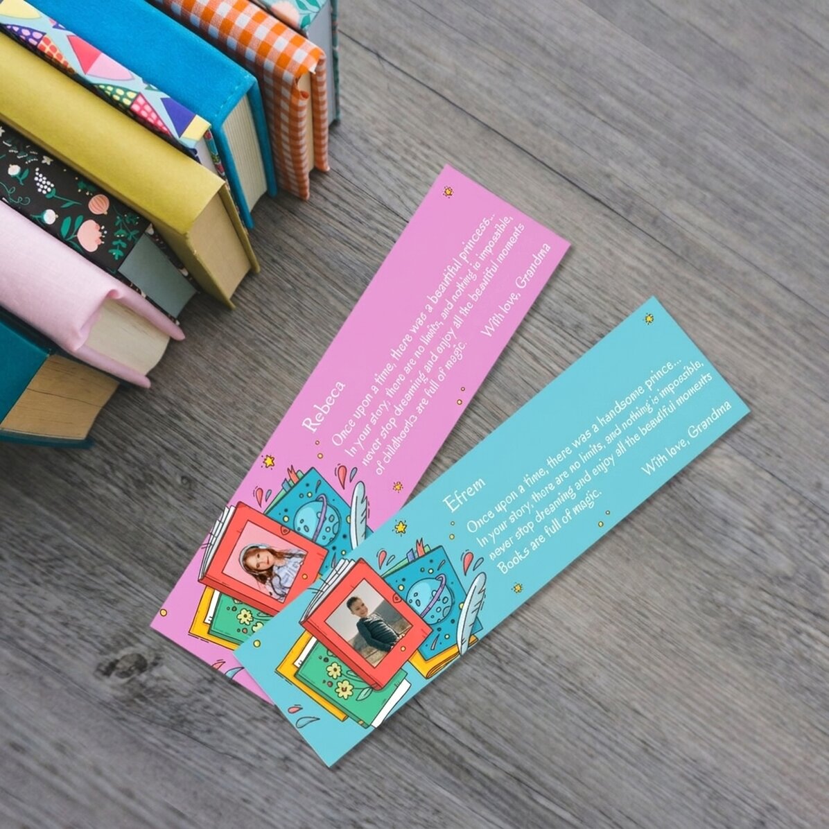 Marque-page personnalisé avec photo et message - Ton histoire