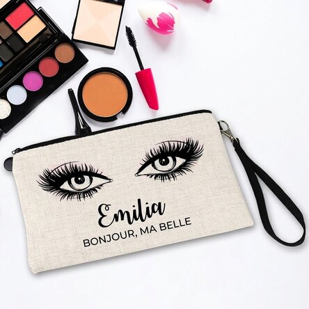Trousse à maquillage personnalisée avec prénom - Hello gorgeous
