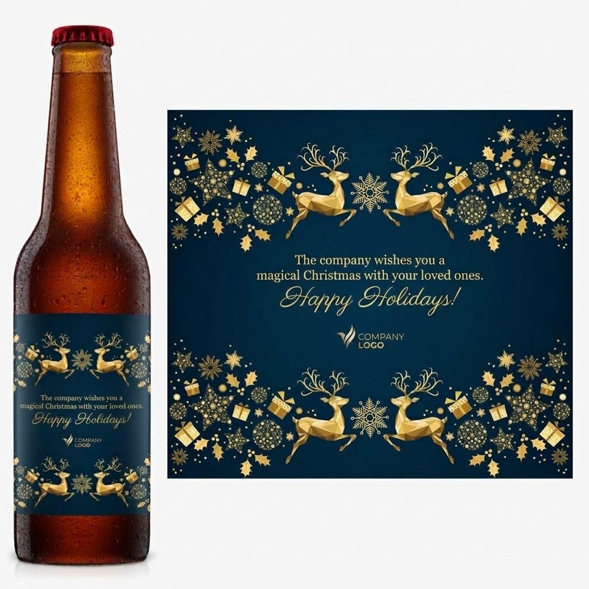 Bier met eigen tekst en logo - Kerstverhaal