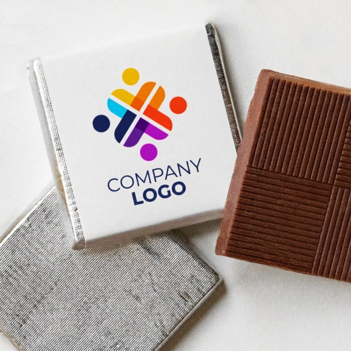 Gepersonaliseerde mini-chocolade met logo