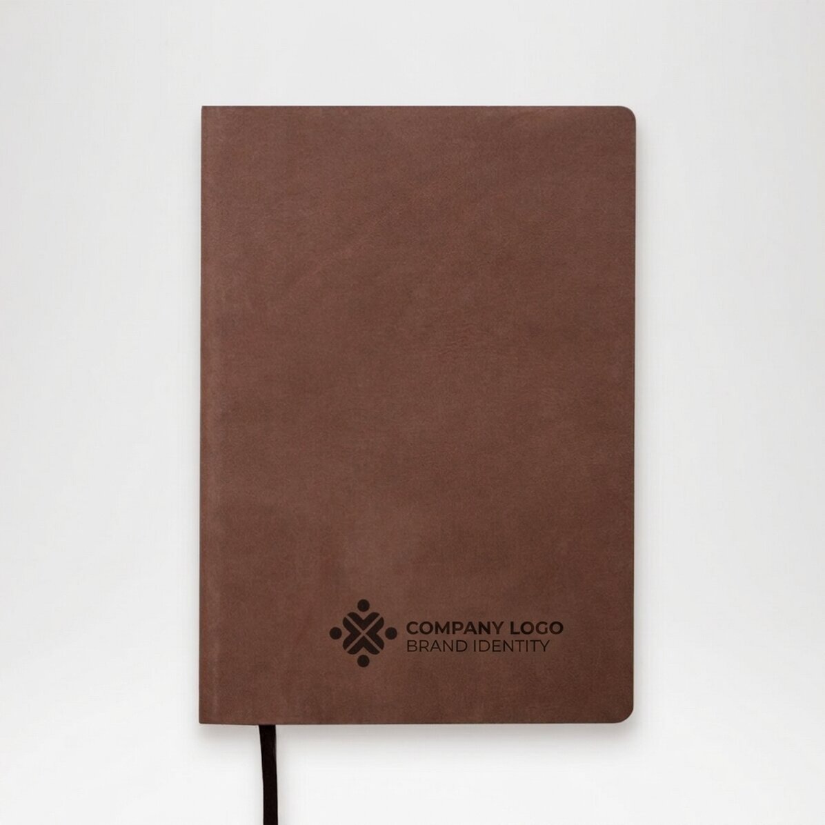 Agenda en cuir personnalisé avec un logo au centre