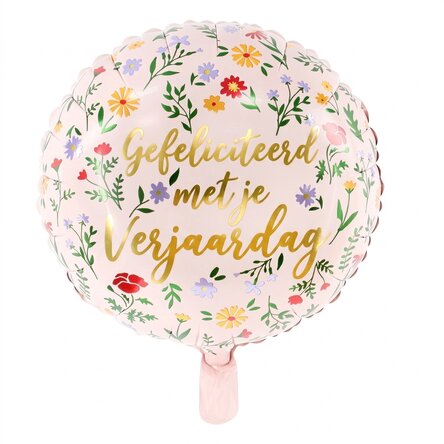 Ballon - Happy Birthday Flowers