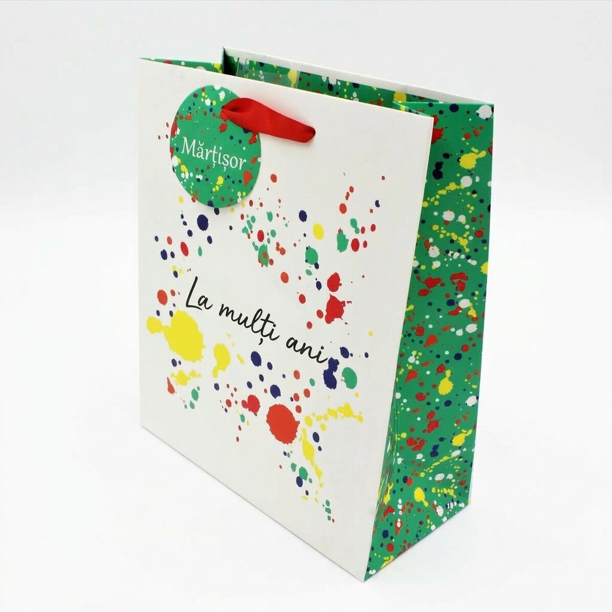 Cadeauzakje - model Happy Birthday splash