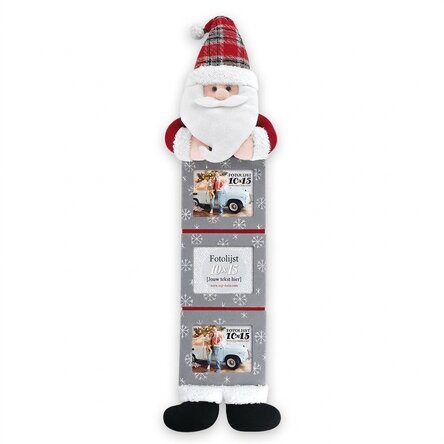 Fotolijst met de Kerstman en 3 foto