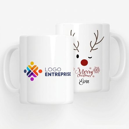 Tasse personnalisée avec logo - Renne