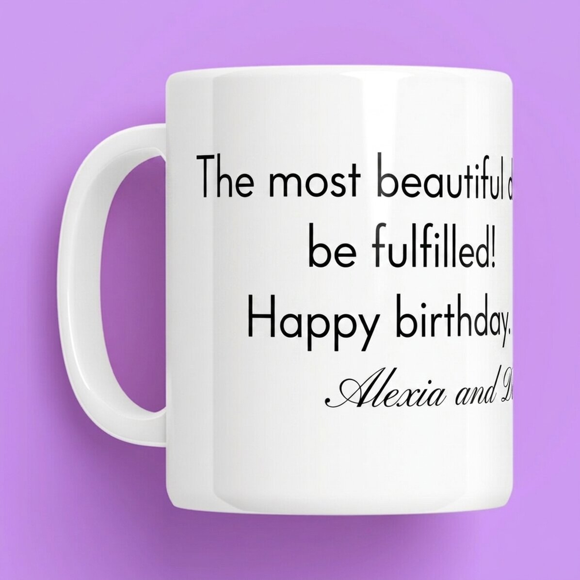 Tasse personnalisée avec un texte - Un message pour vos proches