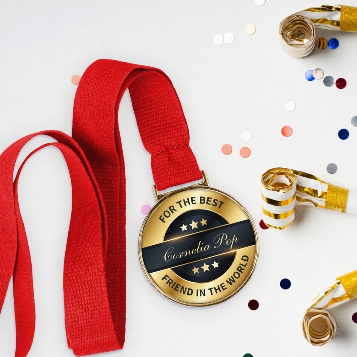 Gepersonaliseerde medaille met tekst - The best