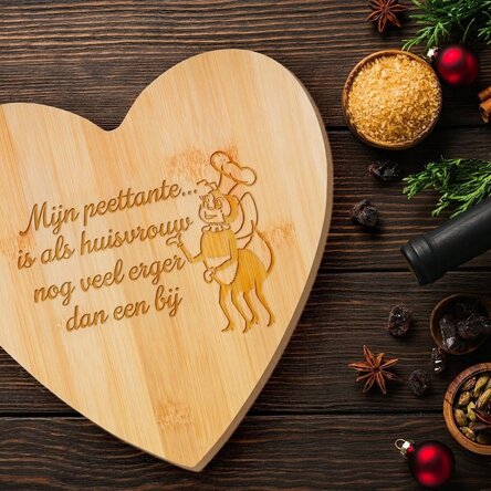 Gepersonaliseerde hartvormige hamer met een boodschap voor mama
