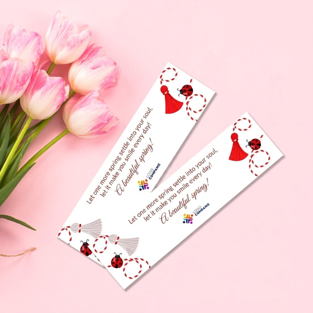 Marque-page personnalisé avec logo et message