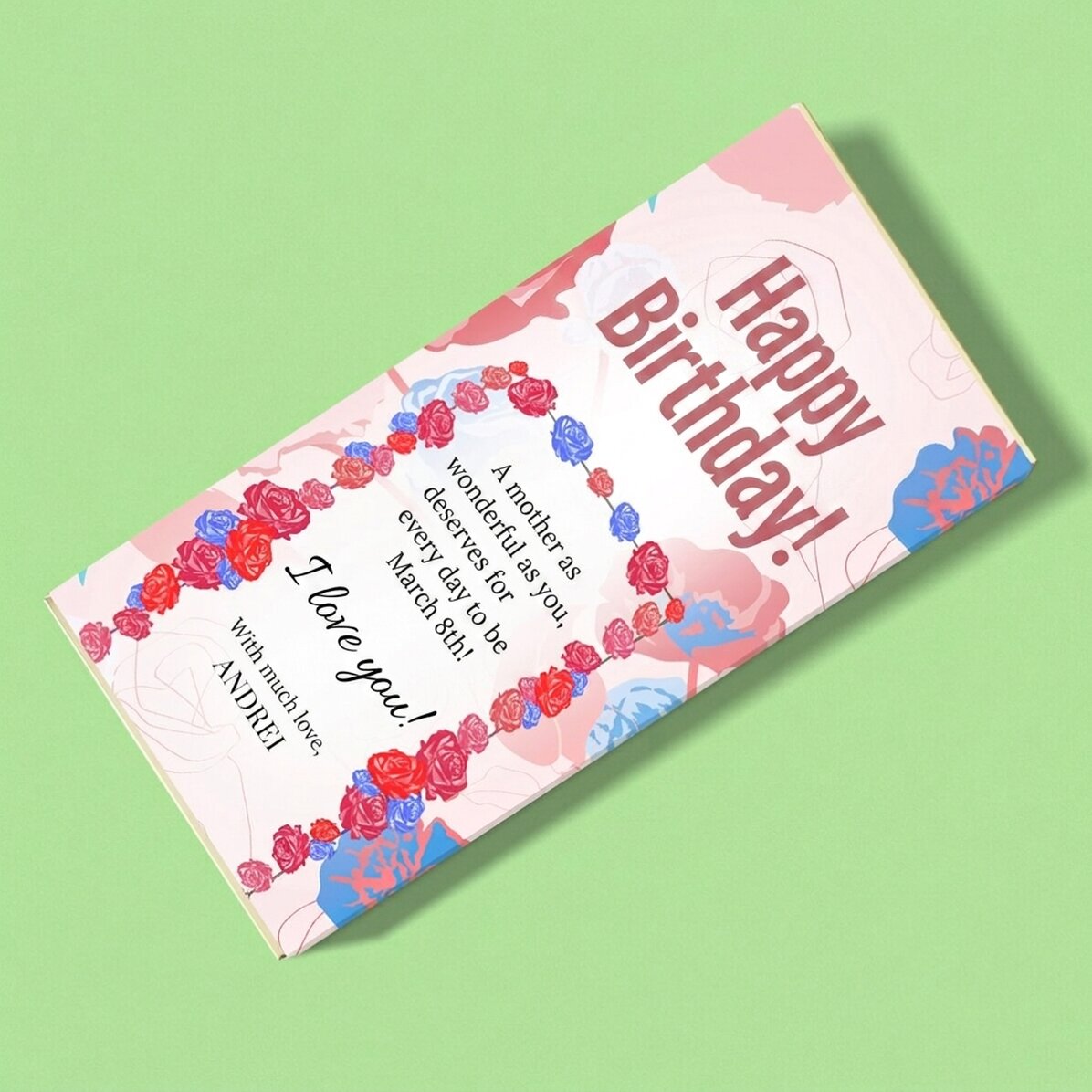 Chocolat personnalisé avec inscription - Une maman tellement merveilleuse
