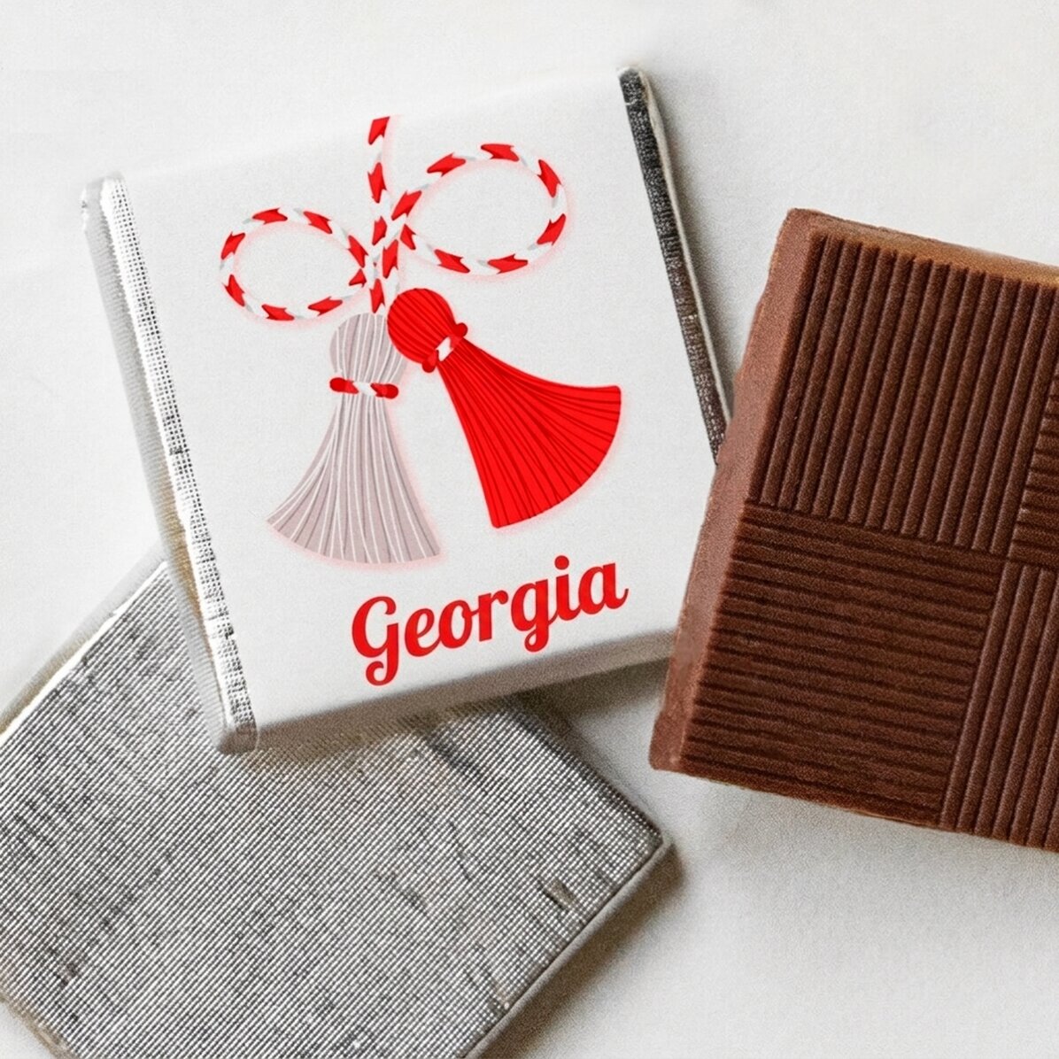 Gepersonaliseerde mini-chocolade met een lief berichtje