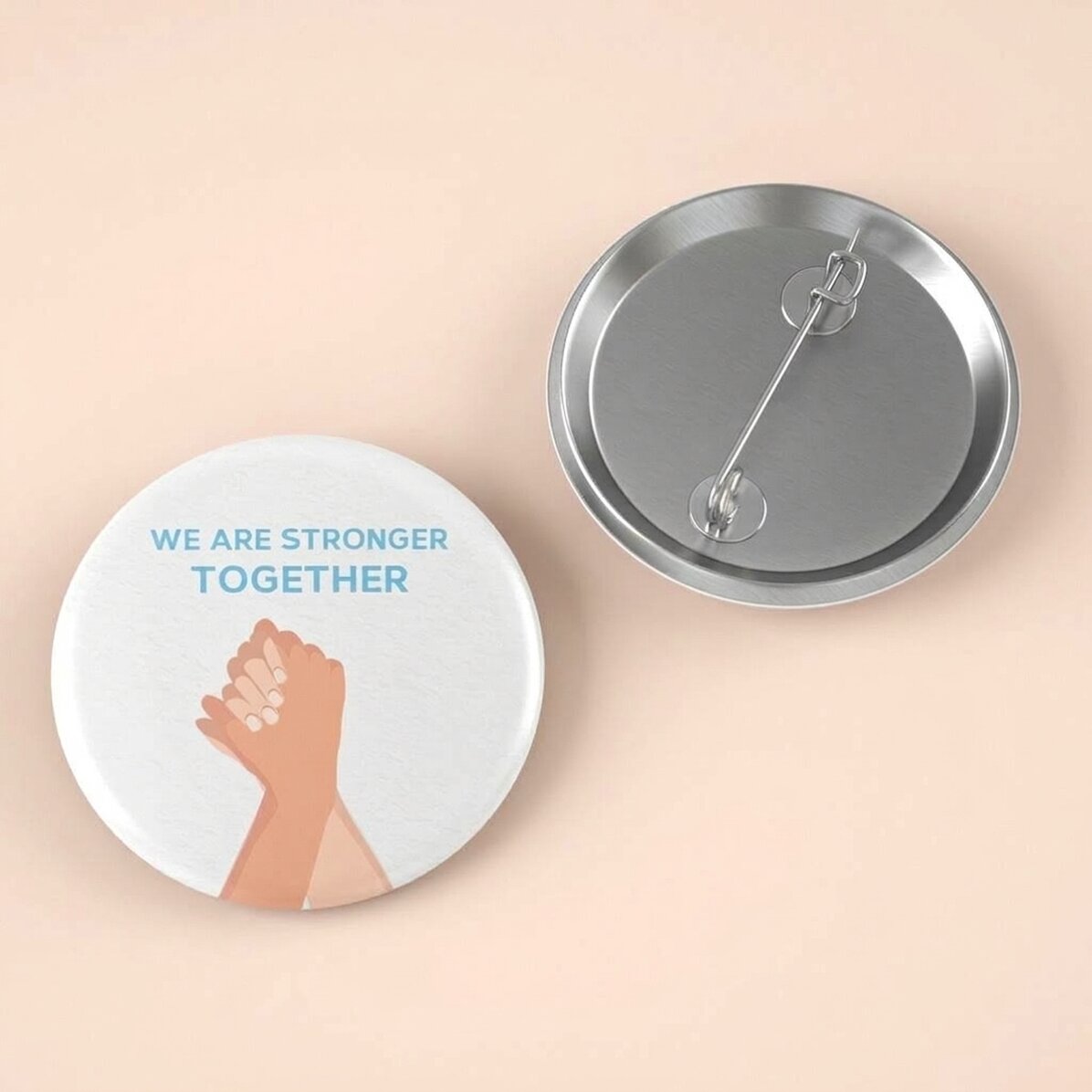 Gepersonaliseerde button met tekst - Together