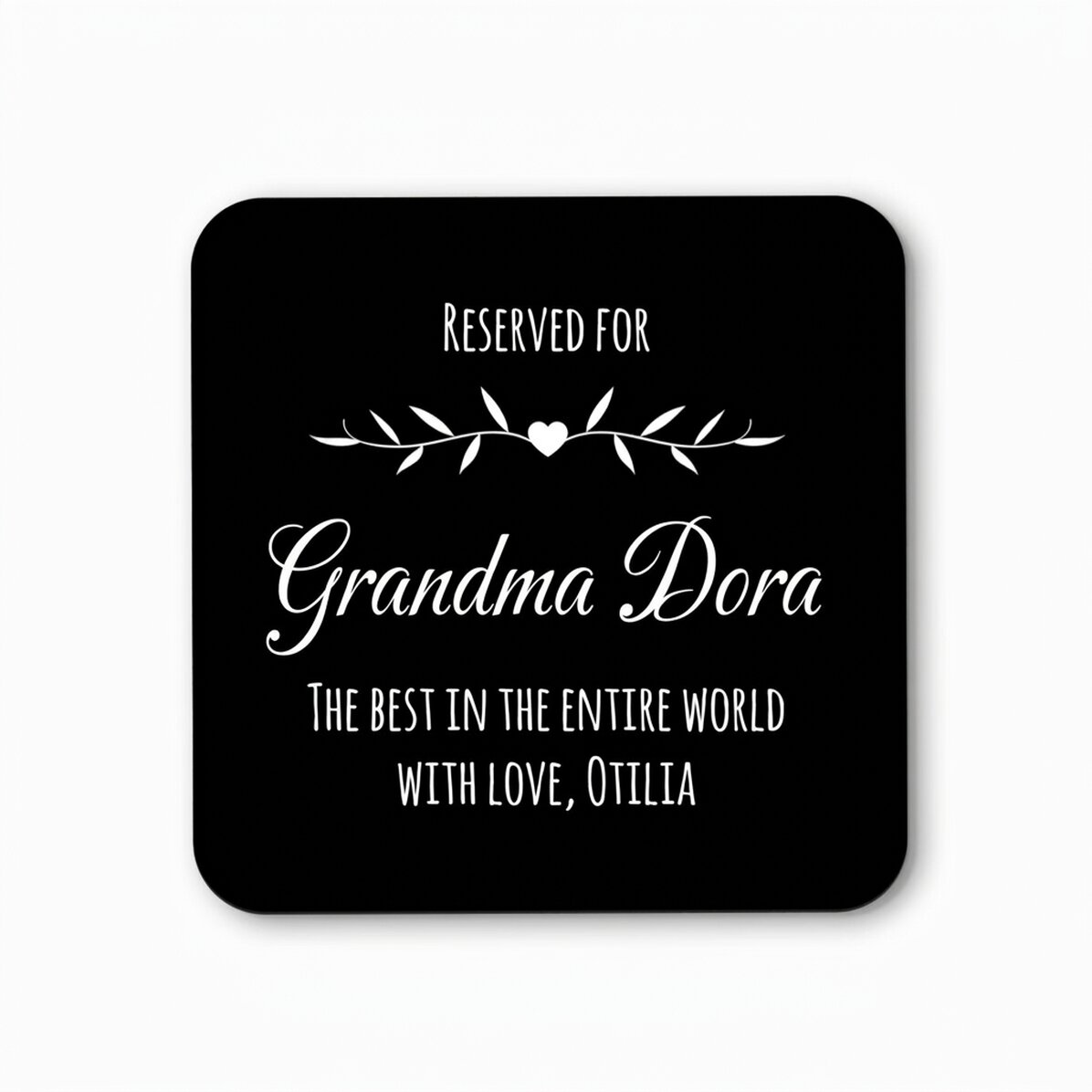 Porte-verre personnalisé avec inscription - Réservé