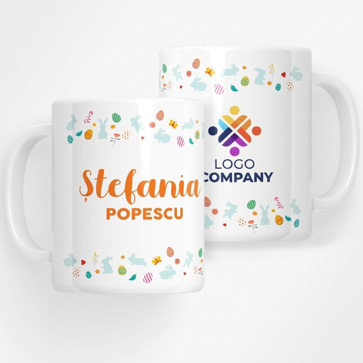 Tasse personnalisée avec nom et logo - Bunny