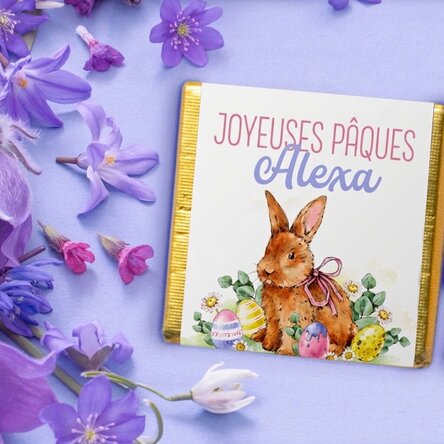 Mini-chocolat personnalisé avec un message - Bunny