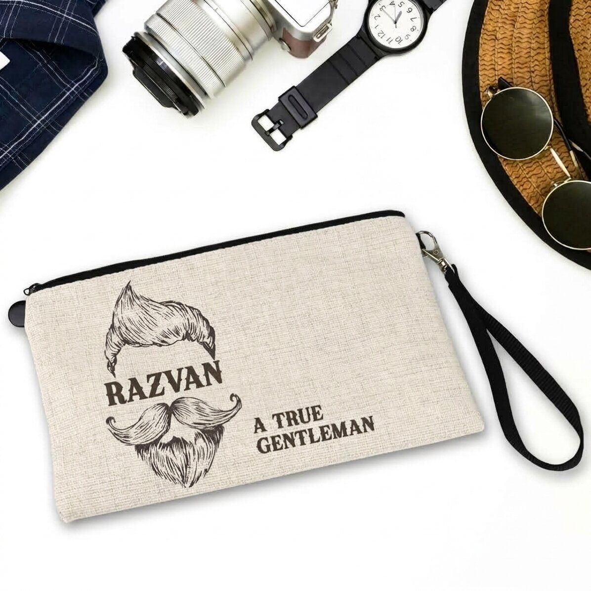 Accessoireset voor heren, gepersonaliseerd met tekst - Gentleman