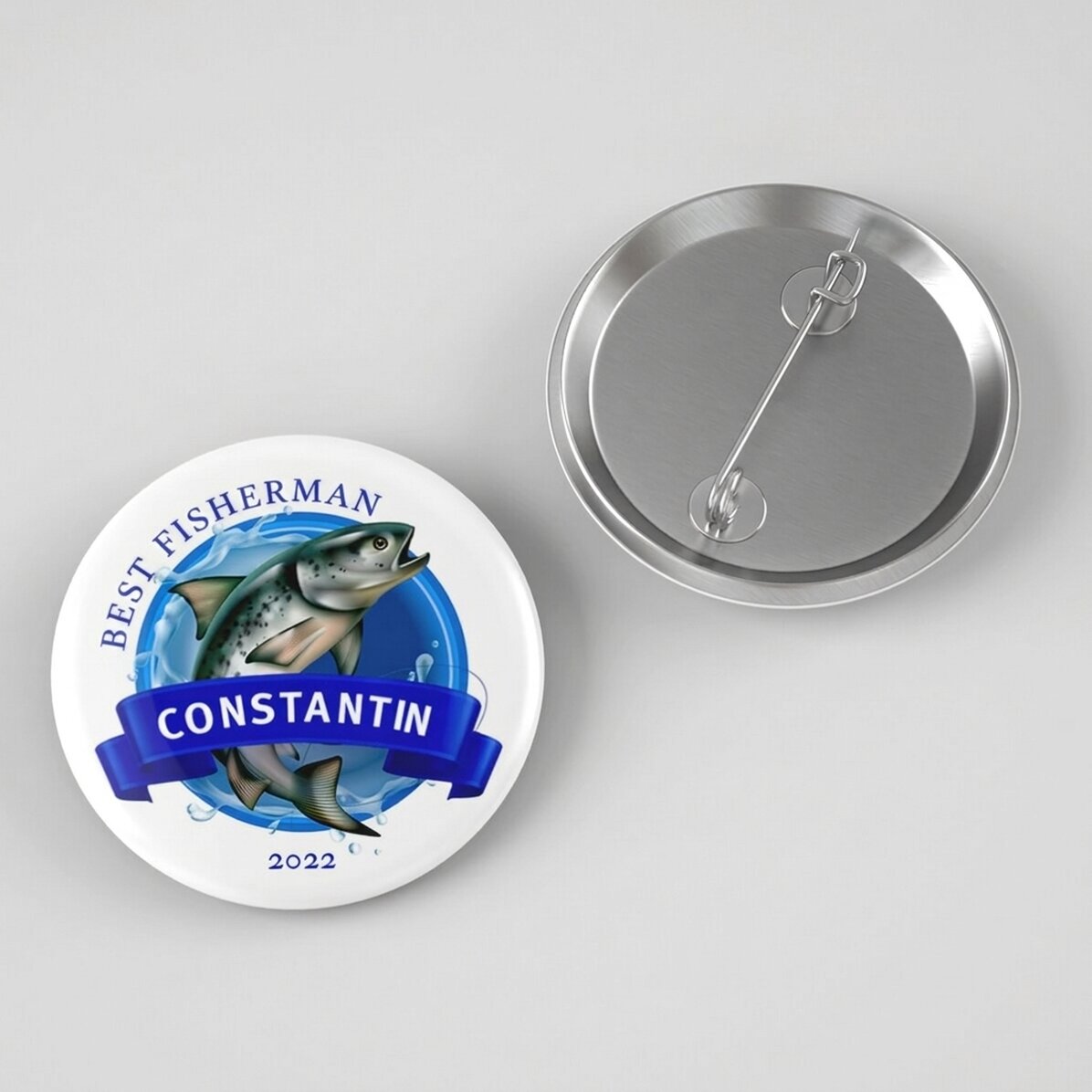 Insigne personnalisé avec inscription pour les pêcheurs