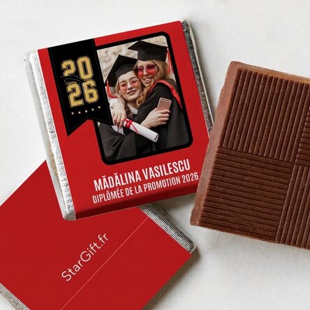Mini-chocolat personnalisé avec le nom et l