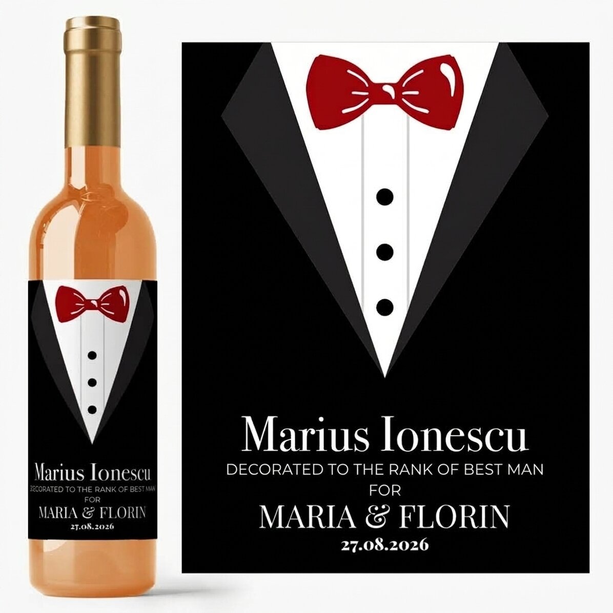 Vin personnalisé avec inscription - Garçon d
