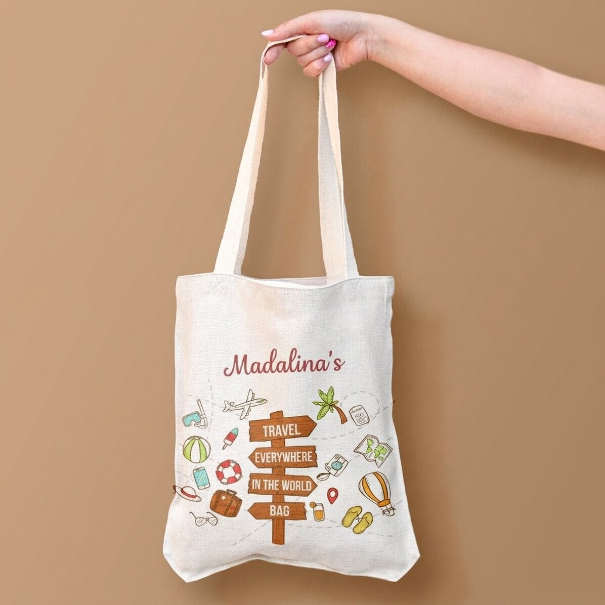 Sac personnalisé avec inscription - Travel