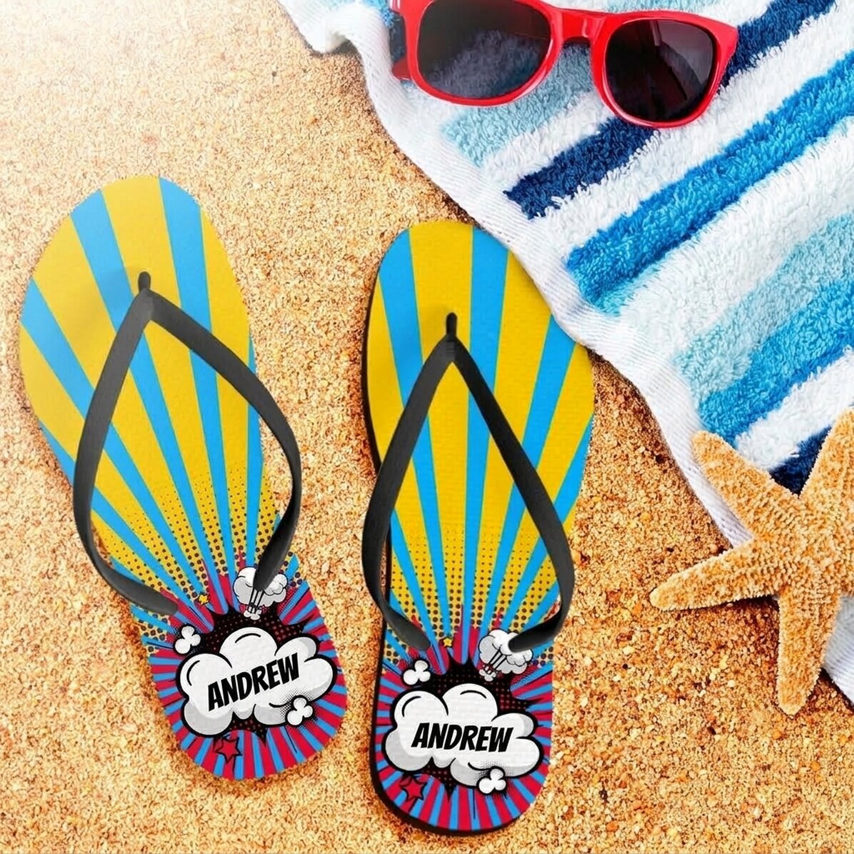 Op maat gemaakte slippers met naam voor kinderen - Strips / Stripverhalen