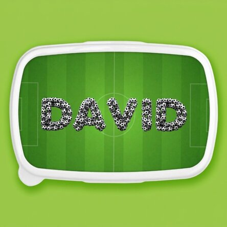 Boîte à repas, boîte personnalisée avec prénom - Football
