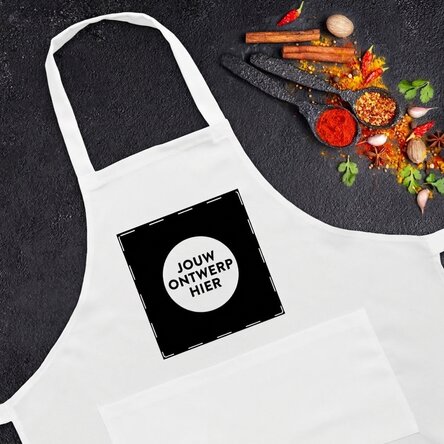 Gepersonaliseerd schort met jouw ontwerp