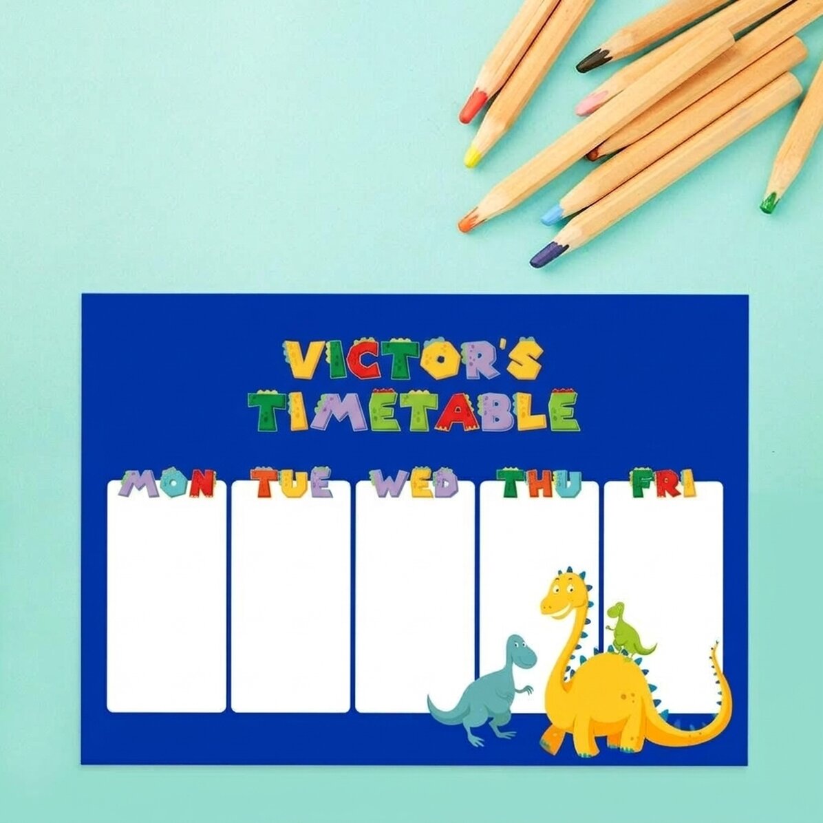 Gepersonaliseerd rooster met tekst - Dino