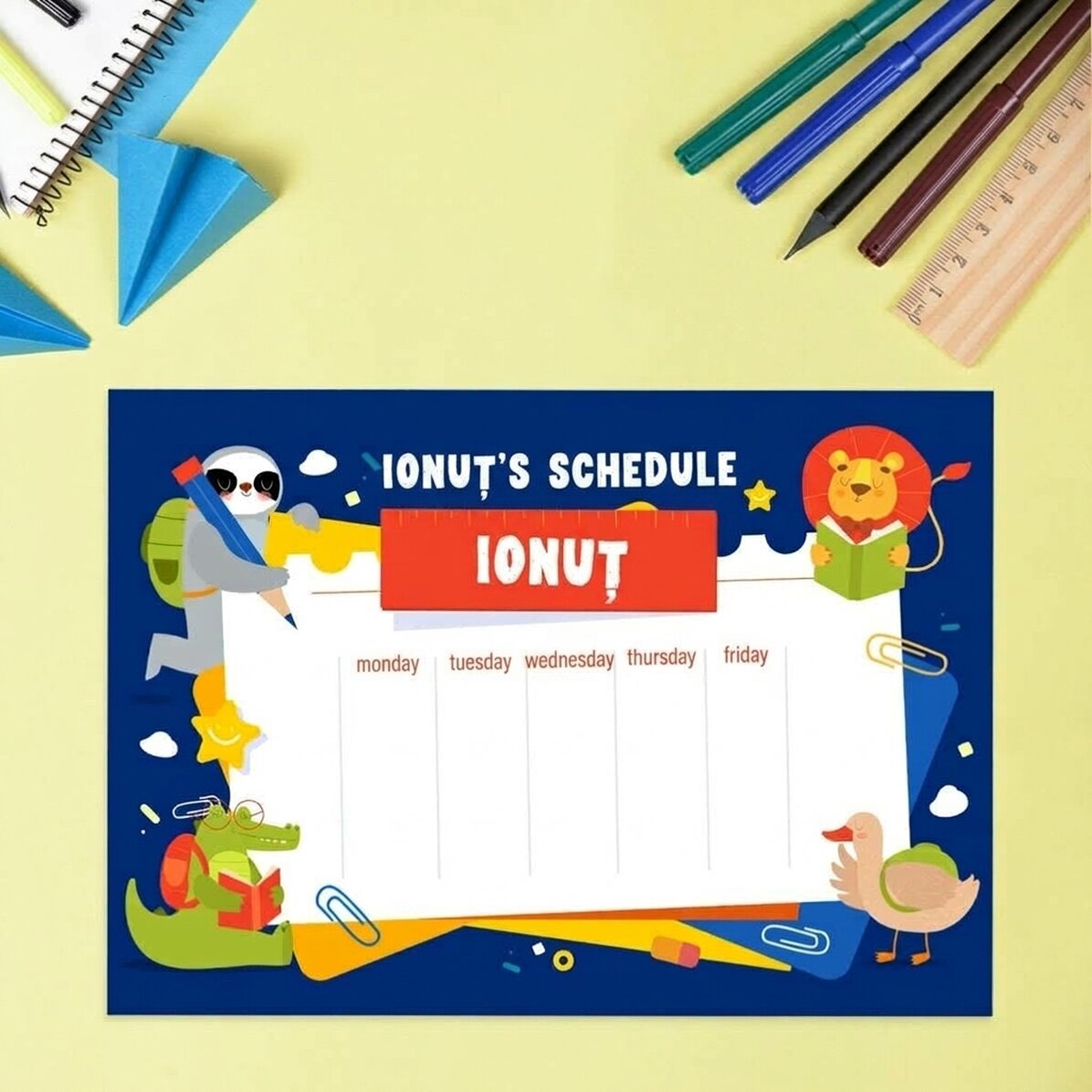 Gepersonaliseerd rooster met tekst - Dierentjes
