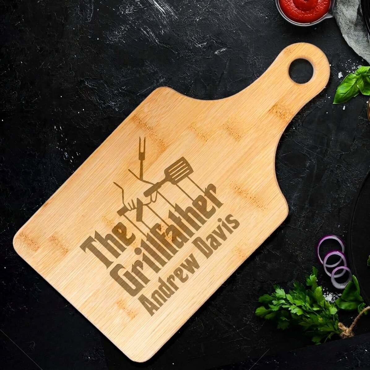 Gepersonaliseerde vleesmolen met tekst - The Grillfather
