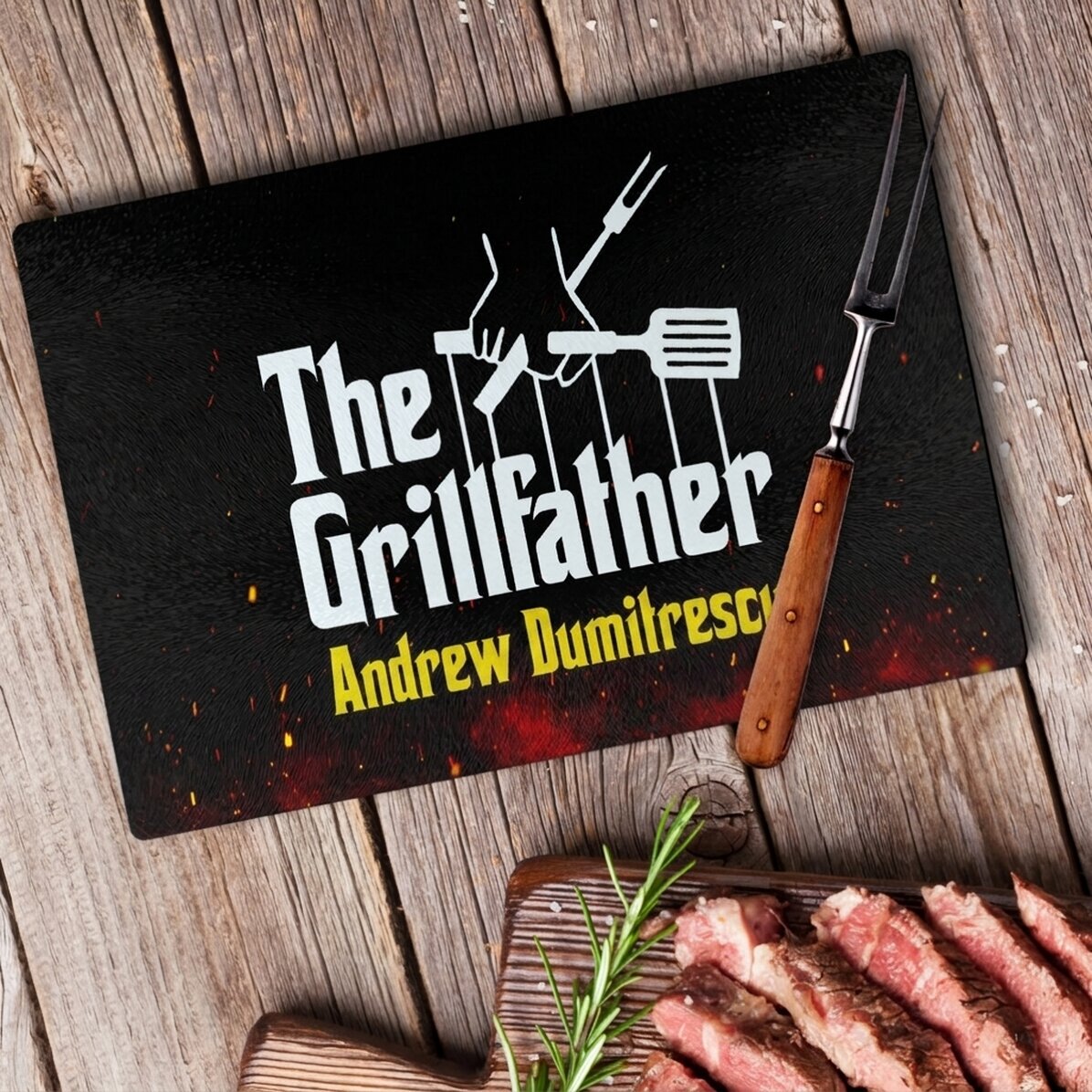 Glasbreker met gepersonaliseerde tekst - The Grillfather