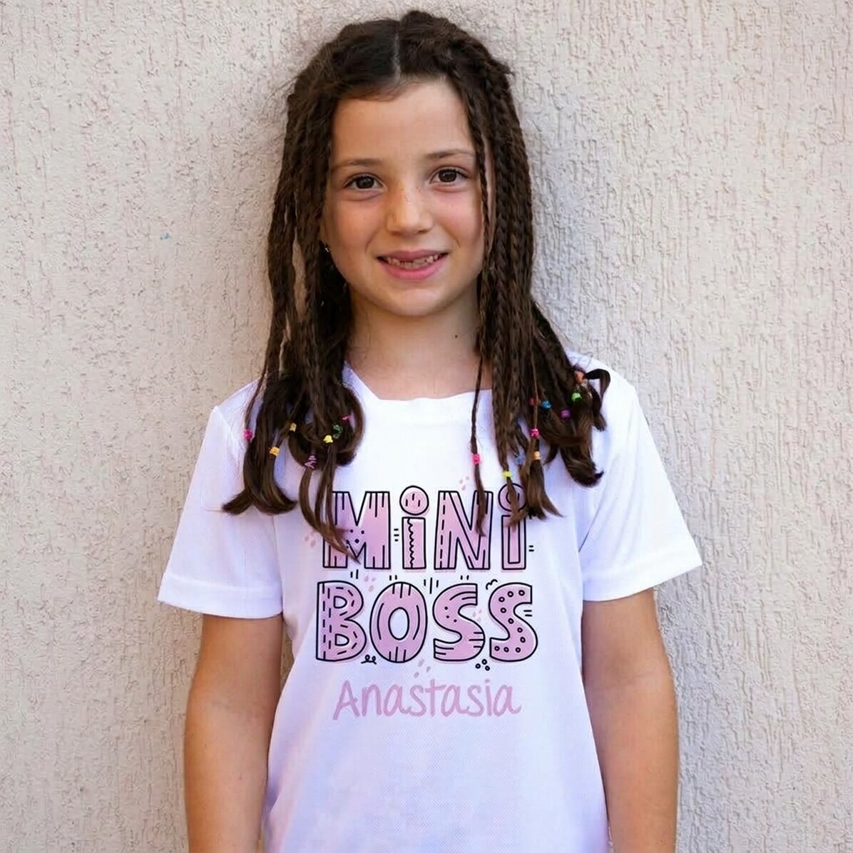 Sportshirt voor kinderen, gepersonaliseerd met naam - Mini Boss