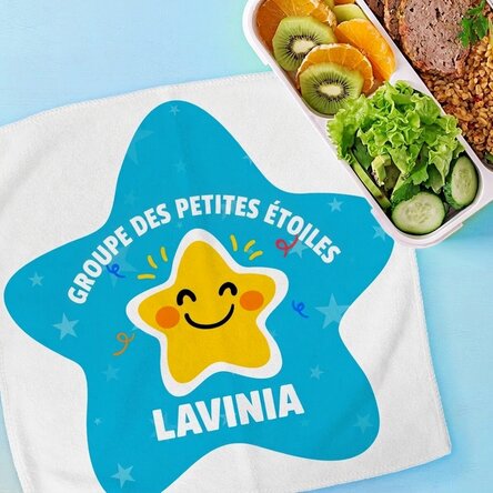 Serviette personnalisée avec texte - Étoiles