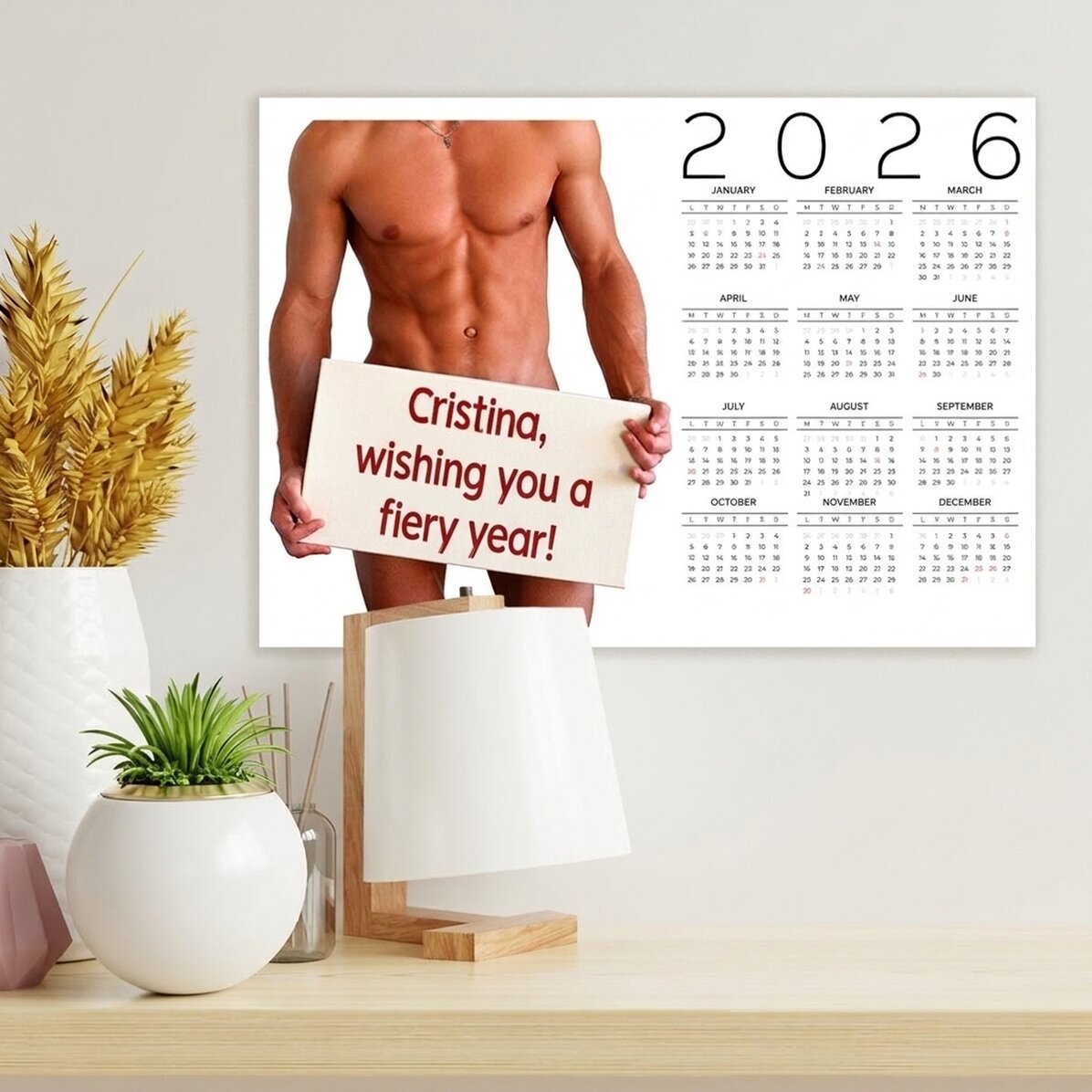 Affiche-calendrier personnalisée avec message - Hoooooot