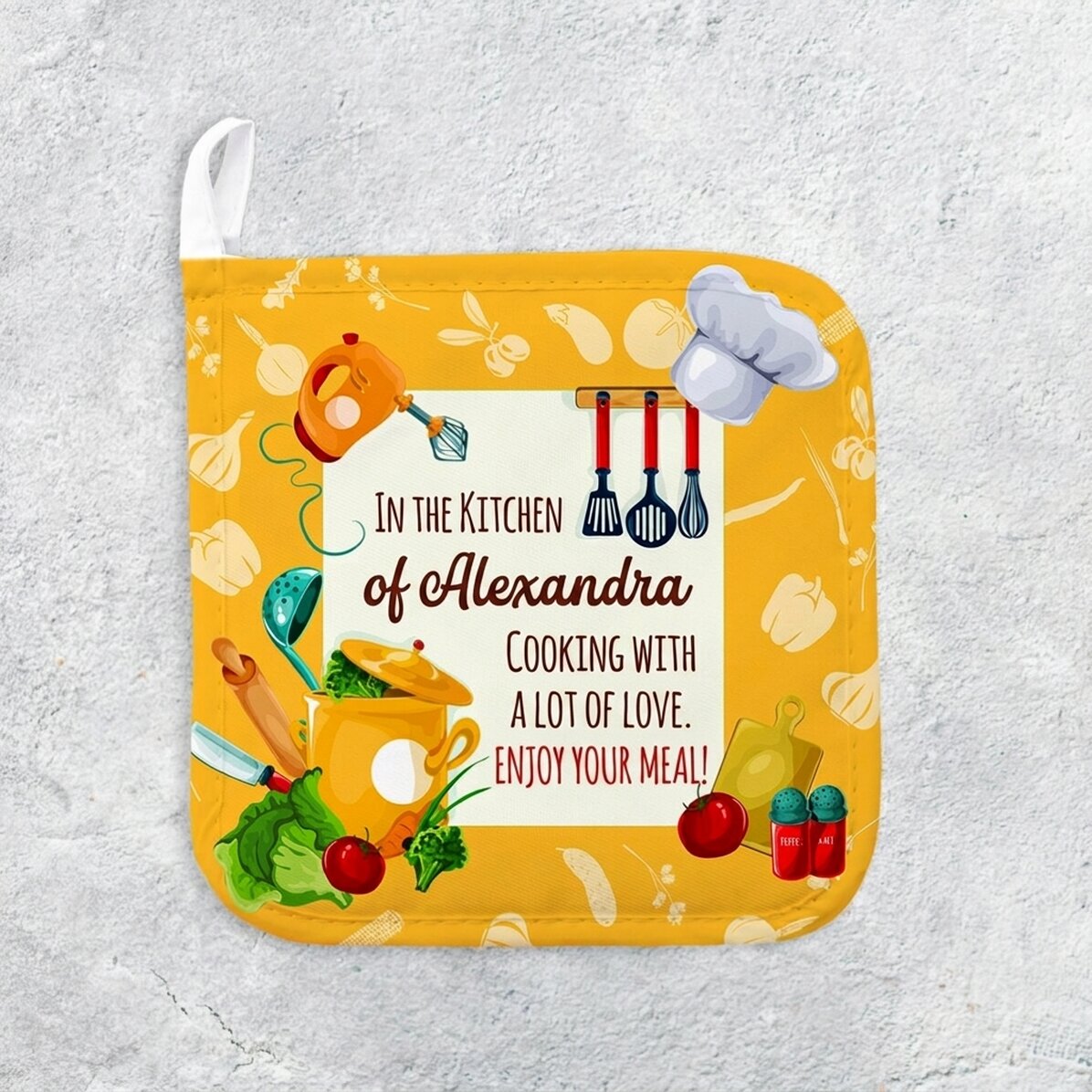 Sous-verre personnalisé avec inscription - Dans la cuisine