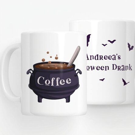 Gepersonaliseerde mok met tekst - Halloween Coffee