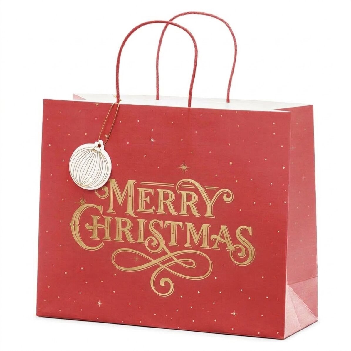 Cadeauzakje - Merry Christmas Red