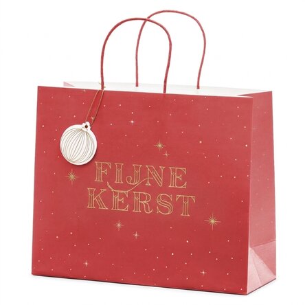 Cadeauzakje - Merry Christmas Red