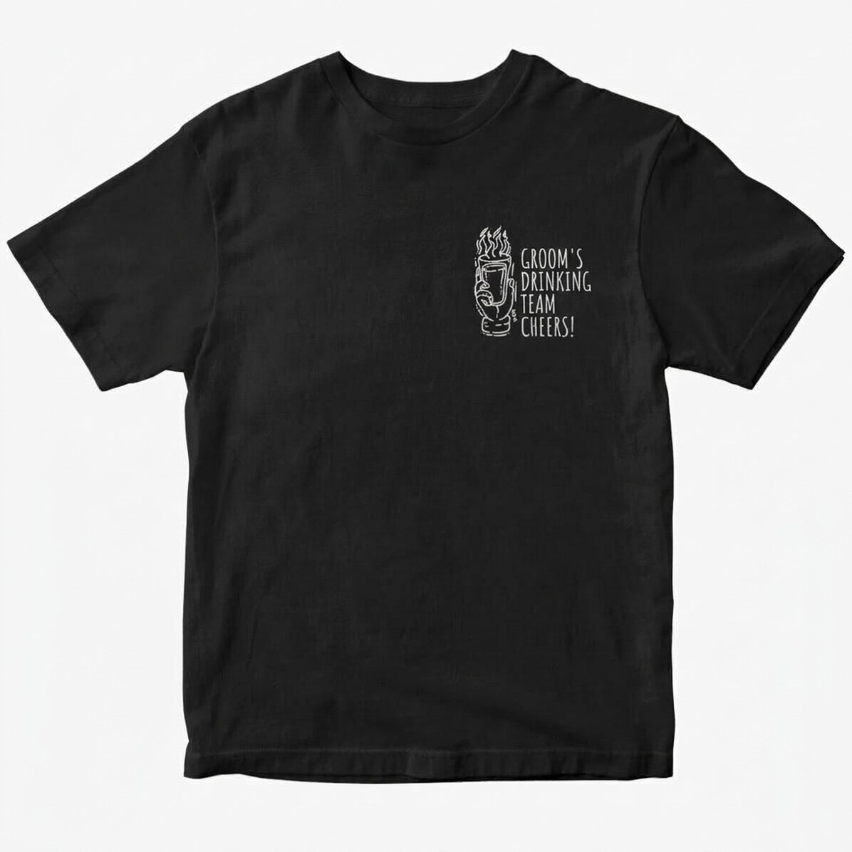 T-shirt met gepersonaliseerde tekst voor het vrijgezellenfeest - Het team van de bruidegom