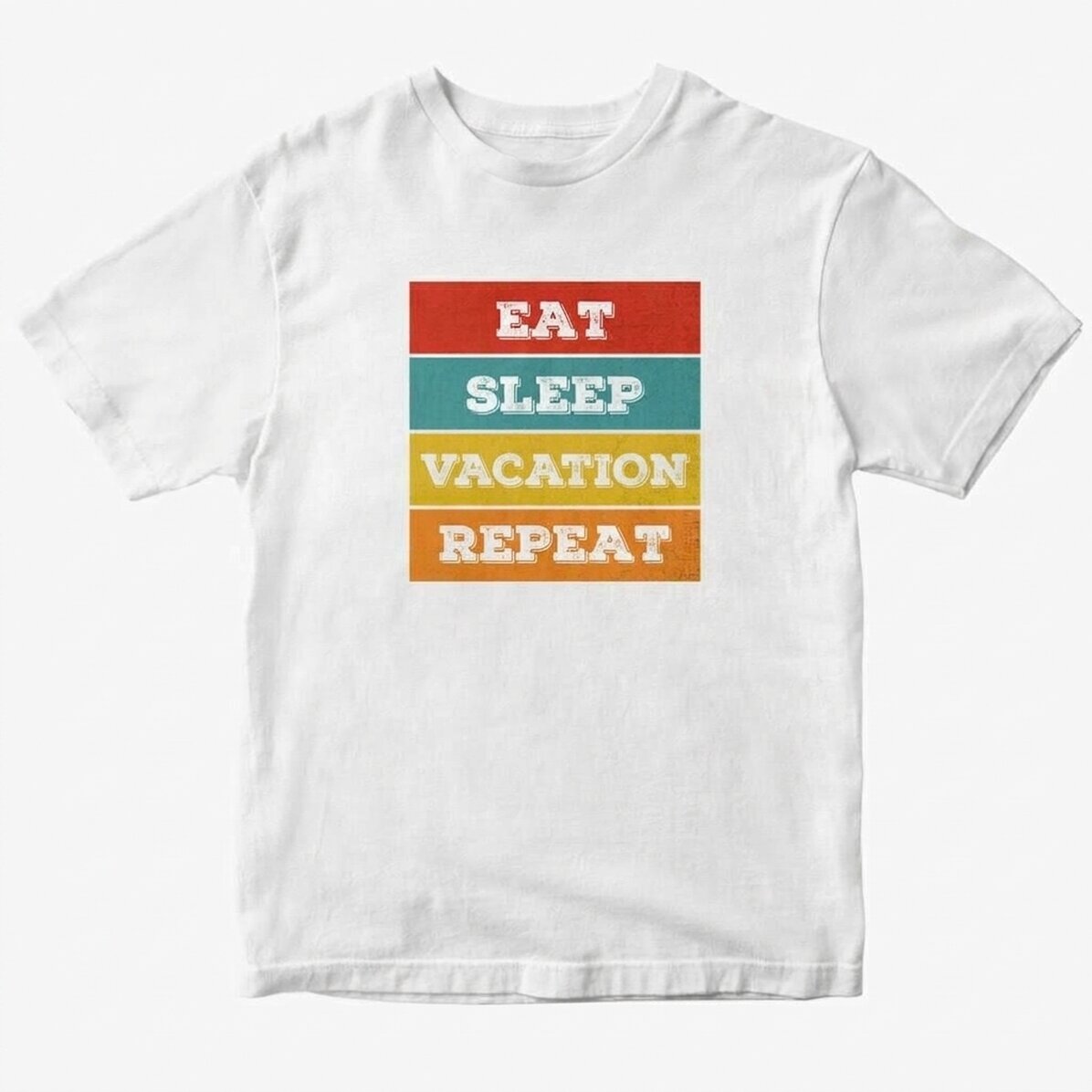 T-shirt met eigen tekst - Eat. Sleep...