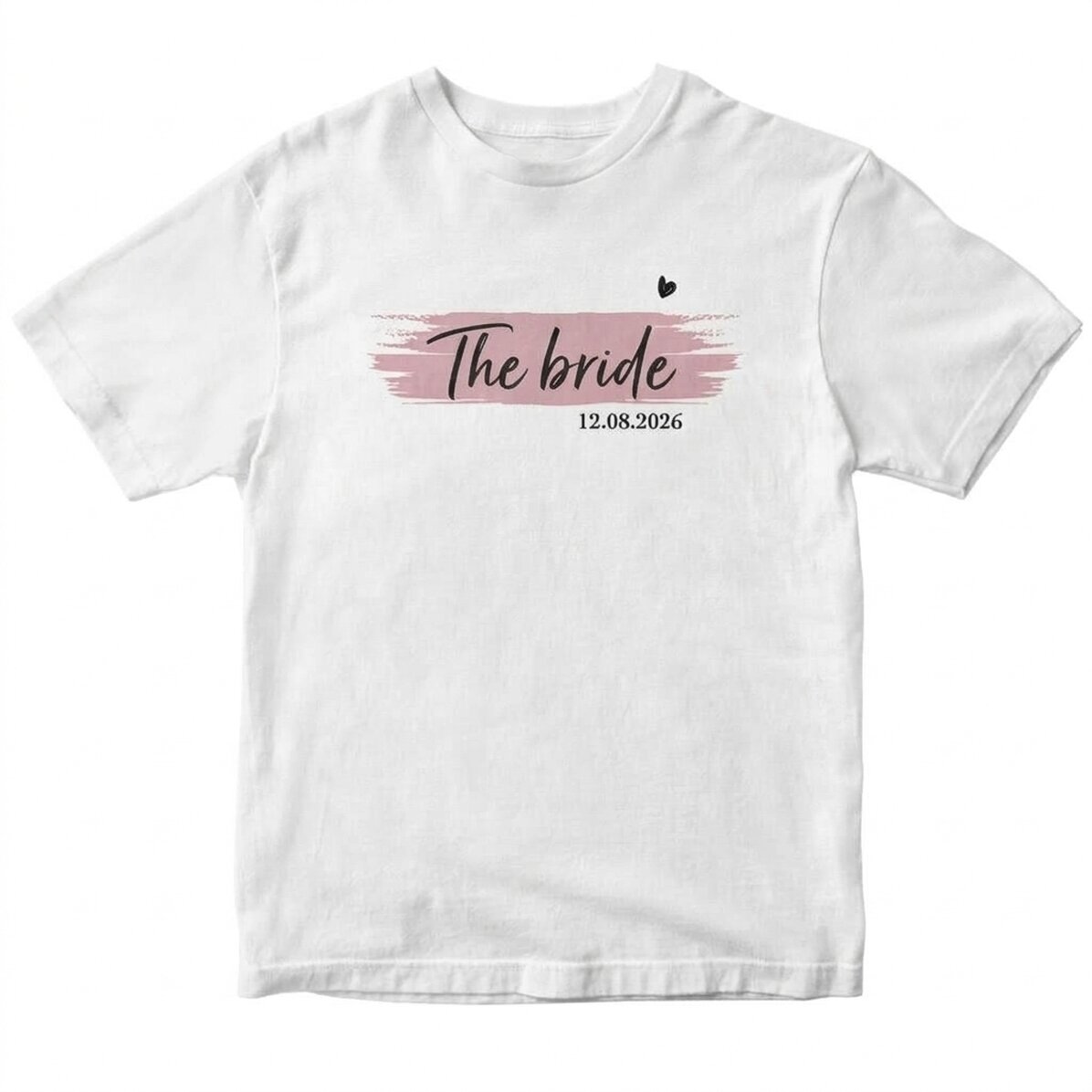 T-shirt met gepersonaliseerde tekst voor de bruid en de bruidsmeisjes