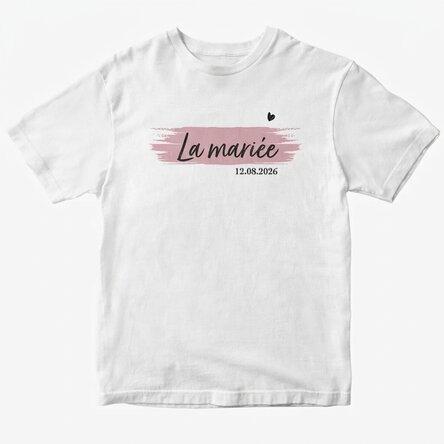 T-shirt personnalisé avec un message pour la mariée et les demoiselles d