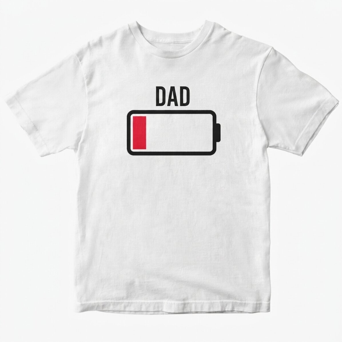 T-shirt met eigen tekst - Low battery