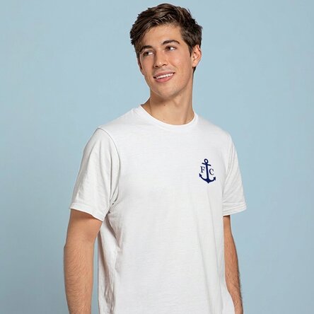 T-shirt personnalisé avec initiales - Ancre / Marin