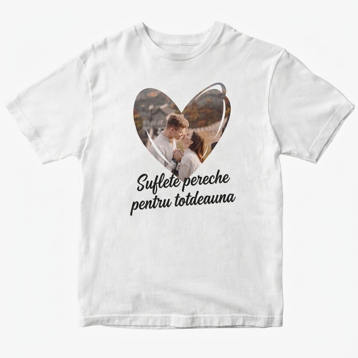 T-shirt met een foto en tekst naar keuze - Love