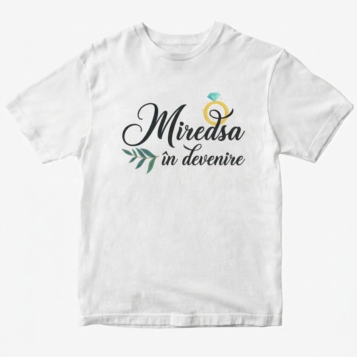 Gepersonaliseerd katoenen T-shirt voor de aanstaande bruid