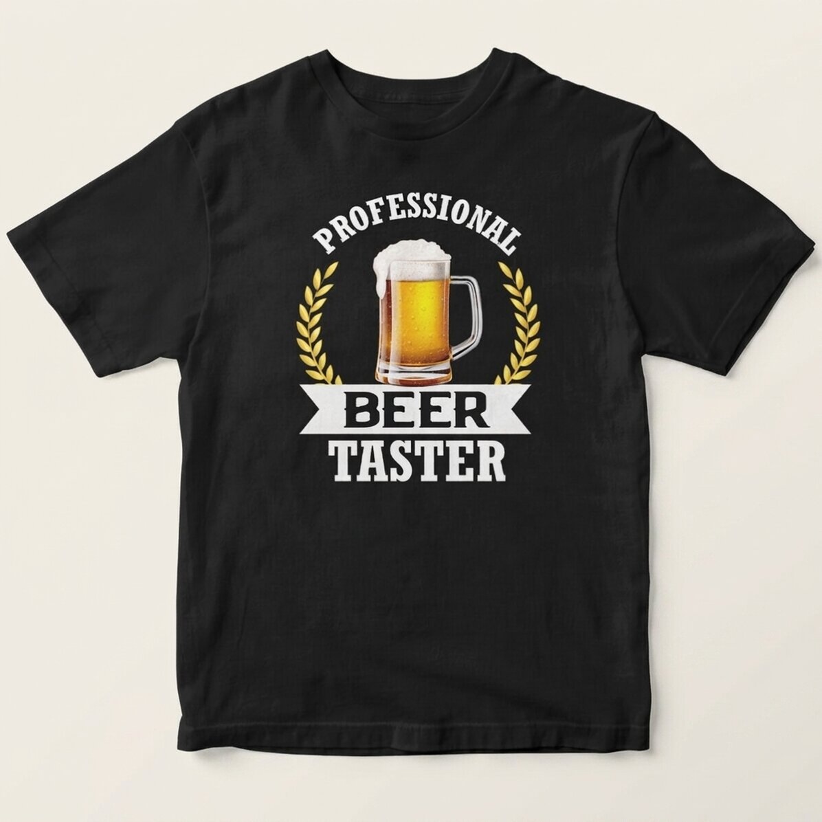 Katoenen T-shirt met gepersonaliseerde tekst - Bierproever