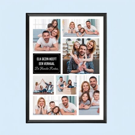 Gepersonaliseerd schilderij met 7 familiefoto’s