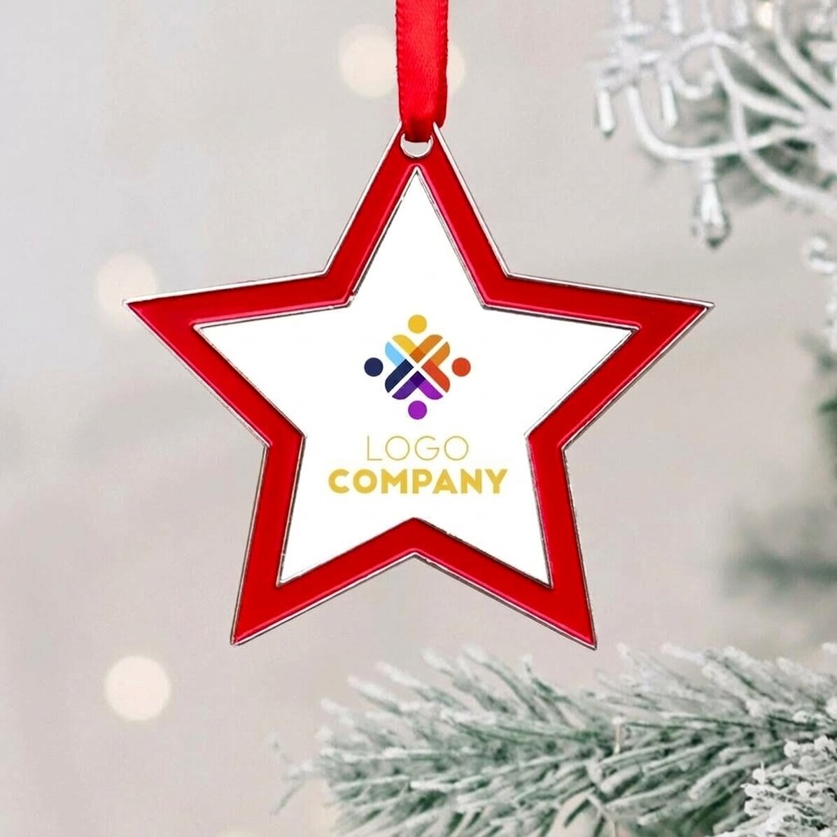 Gepersonaliseerde kerstboomversiering met logo - Model Steluta