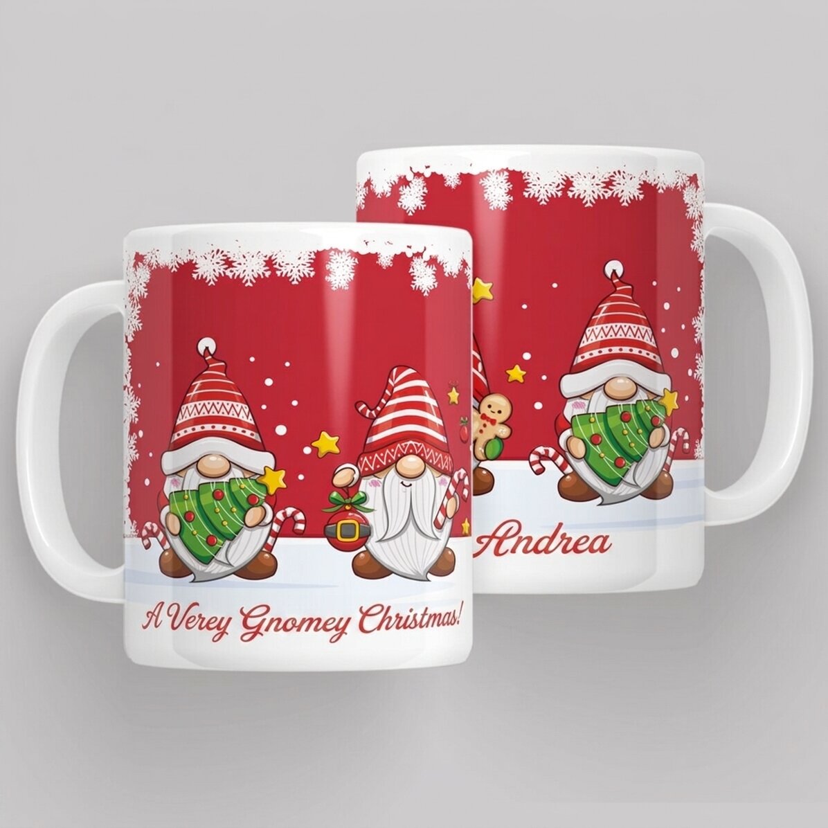 Tasse personnalisée avec inscription - Gnomes de Noël